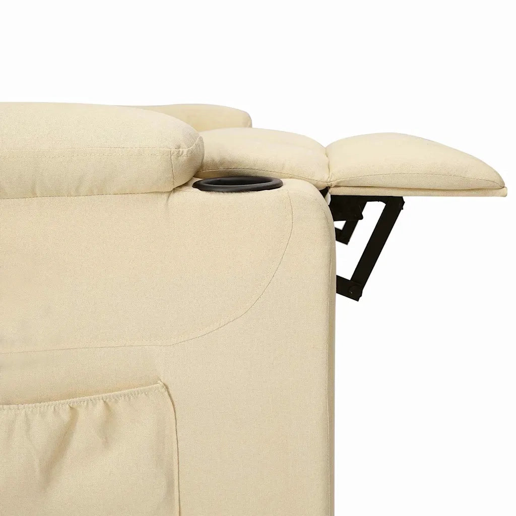 Divano Sedia-Poltrona Reclinabile in Tessuto Crema 868622