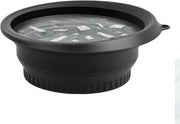 Washok, lavabo siliconico pieghevole con rapida raffreddamento, con forma di cubetto di ghiaccio integrata, lavabo portatile, pareti illuminate, idoneo per la cura della pelle, accessori per la stanza da bagno