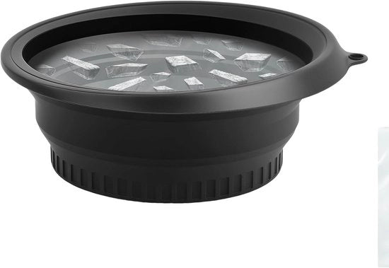 Washok, lavabo siliconico pieghevole con rapida raffreddamento, con forma di cubetto di ghiaccio integrata, lavabo portatile, pareti illuminate, idoneo per la cura della pelle, accessori per la stanza da bagno