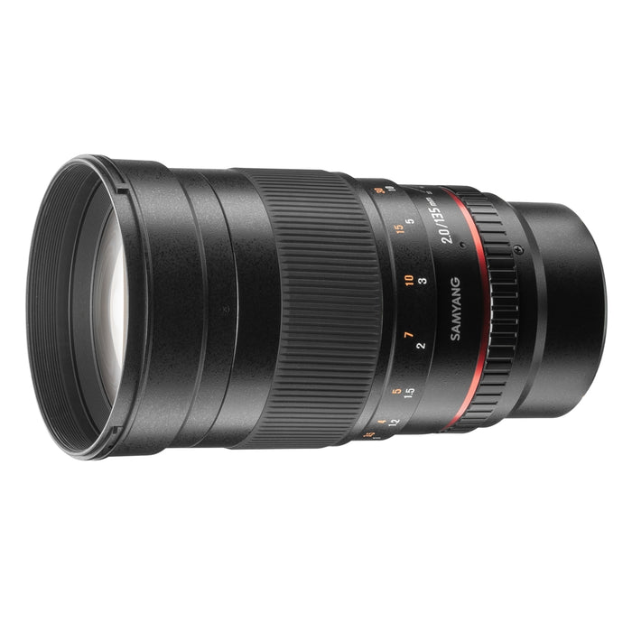 Teleobiettivo 135 mm F2.0 - lunghezza focale fissa APS-C Messa a fuoco manuale Compatibile con Olympus OM-D E-M10 Mark IV E-M1 Mark III Compatibile con Panasonic Lumix BGH1 DC-G110 DC-G91