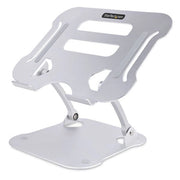 Startech.com supporto per pc portatile da scrivania - stand ergonomico ad altezza regolabile per notebook, rialzo inclinato in alluminio per computer portatili fino a 10kg - alzata portatile da tavolo per laptop - ADJ-LAPTOP-RISER