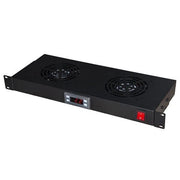 Modulo link 2 ventole raffreddamento con display nero - LKVENT2N