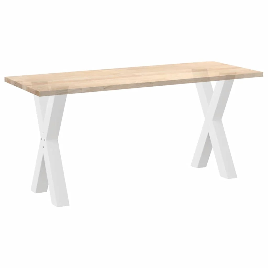 Set di 2 gambe regolabili per tavolo da pranzo a forma di X 50 x 72 cm per superfici stabili design moderno acciaio bianco 02_0057241