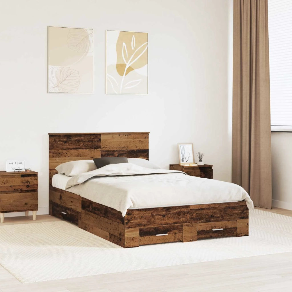 Struttura del letto con testiera Legno vecchio 120 x 190 cm 3408288