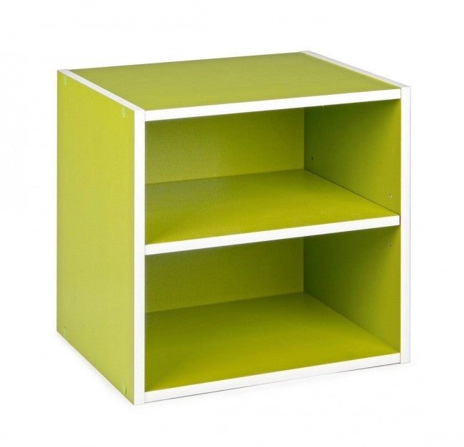 Cubo con Mensola Composite in Legno Verde