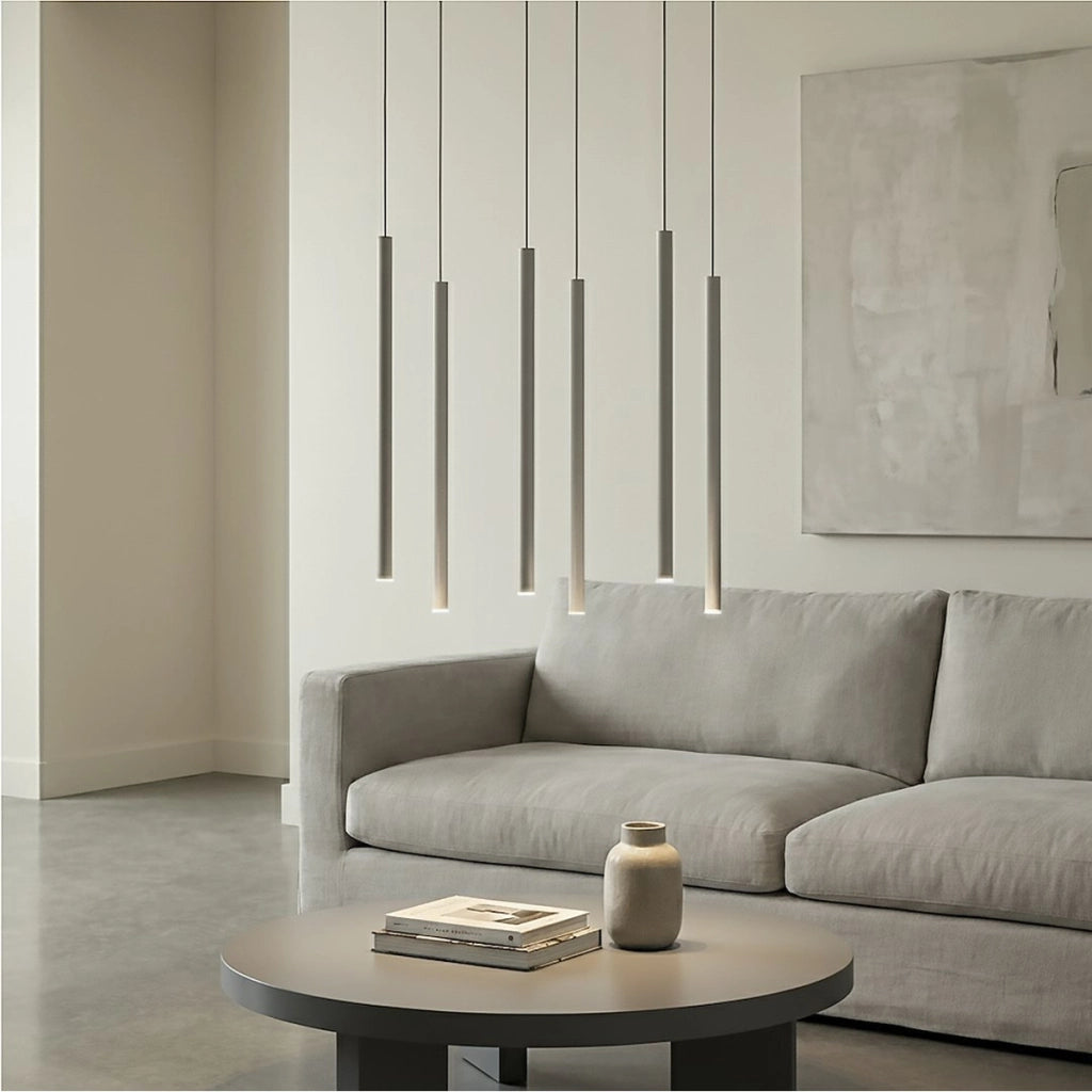 Lampada a sospensione SELTER in acciaio grigio