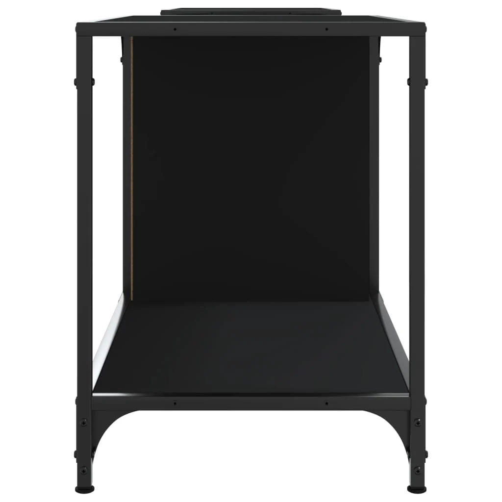 Mobile TV multimediale mensola TV credenza TV sala da pranzo soggiorno camera da letto 203 x 37 x 50 cm legno ingegnerizzato nero 02_0026111