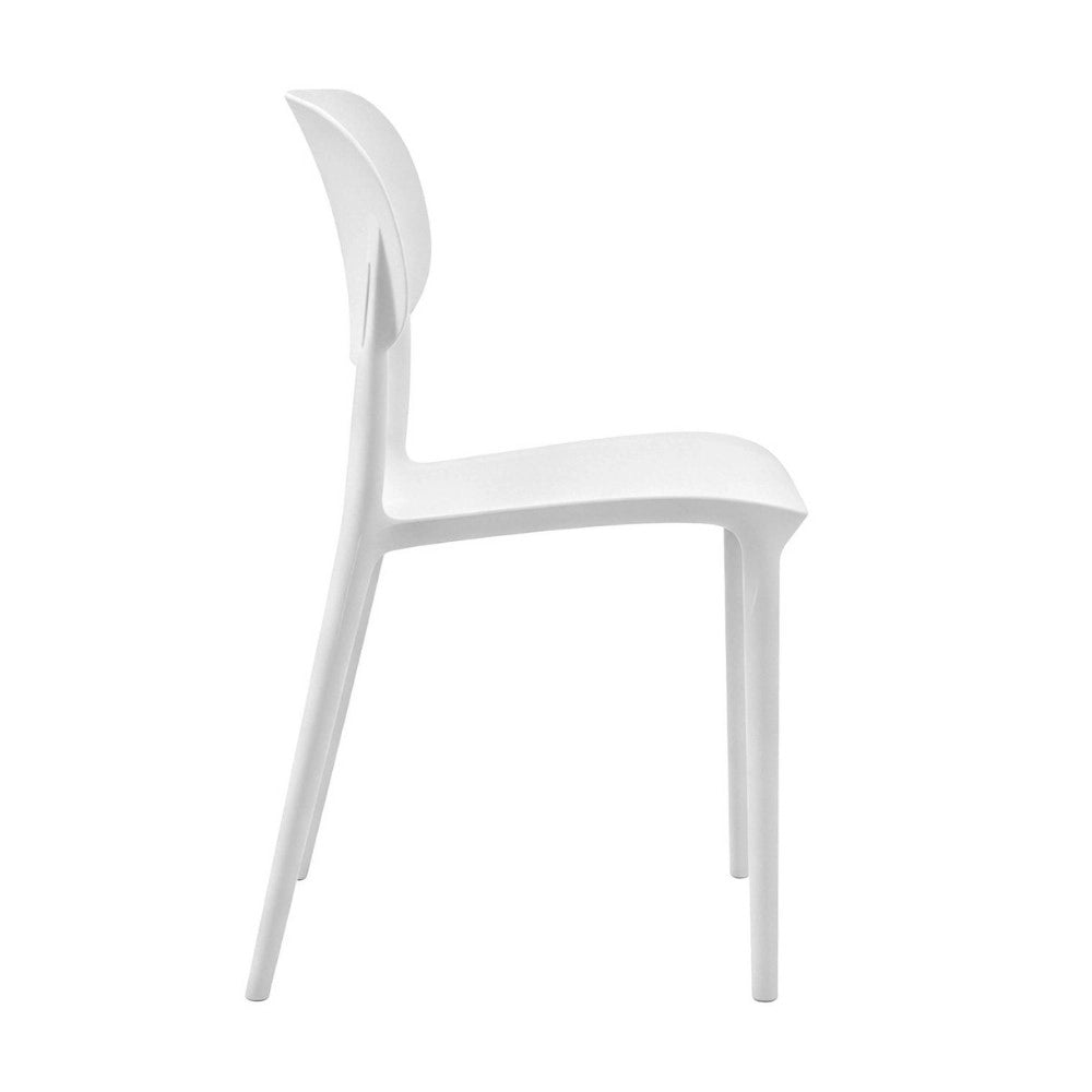 Set 4 Sedia in Polipropilene Loop Impilabili Bianco – Design Moderno e Leggero
