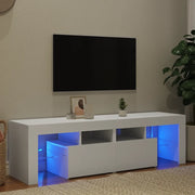 Mobile Porta TV con Luci LED-Mobile per TV-Credenza TV Bianco 140x36,5x40 cm