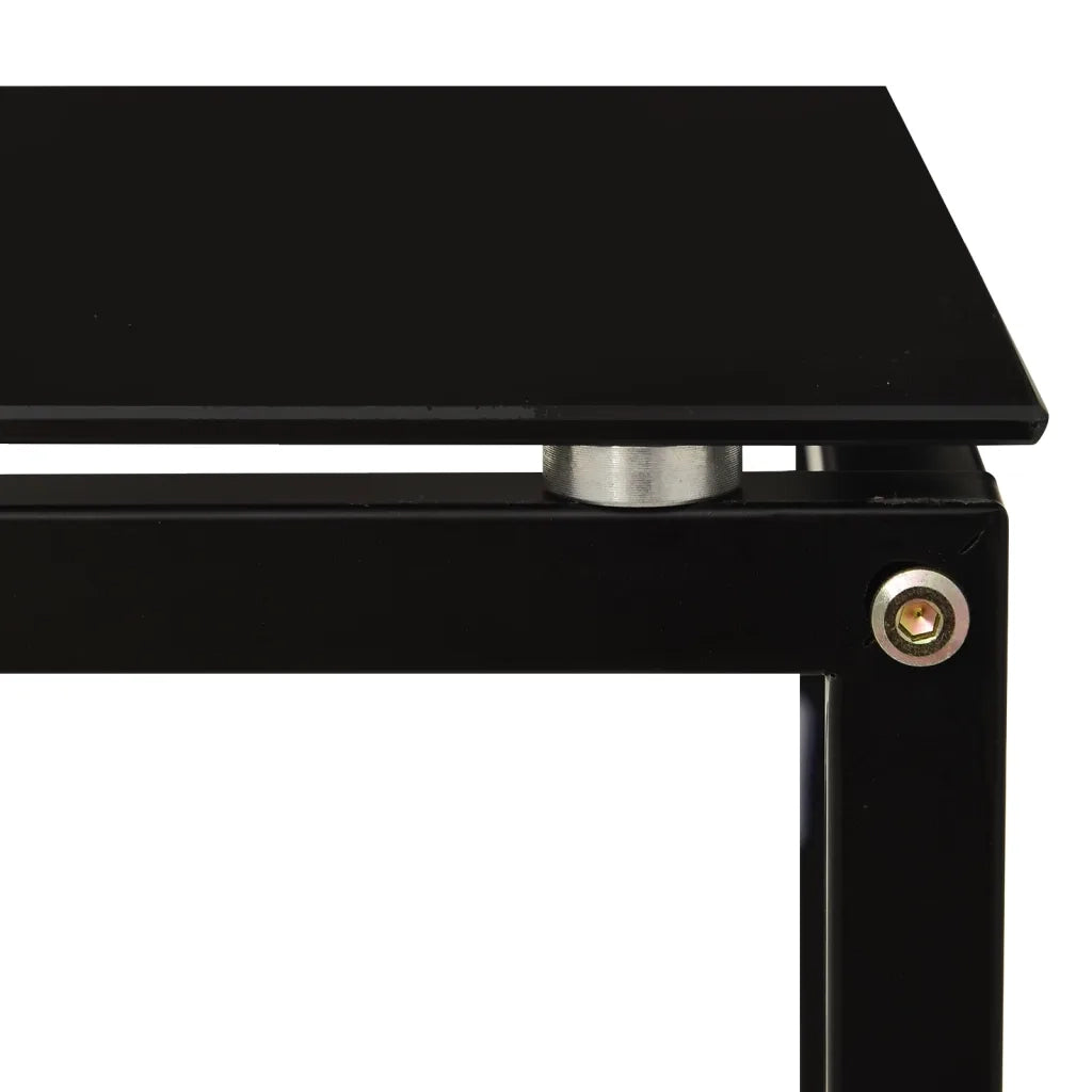 Tavolino Nero 40x40x60 cm in Vetro Temperato 322784