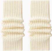 Sokke in tessuto a pelo lungo con ribaltini e texture a sbuffo per donne, caldi per autunno e inverno, con imbottitura a pelo lungo Y2K, colore Beige, lunghezza 40cm.
