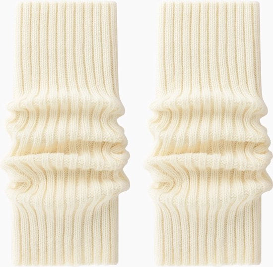Sokke in tessuto a pelo lungo con ribaltini e texture a sbuffo per donne, caldi per autunno e inverno, con imbottitura a pelo lungo Y2K, colore Beige, lunghezza 40cm.