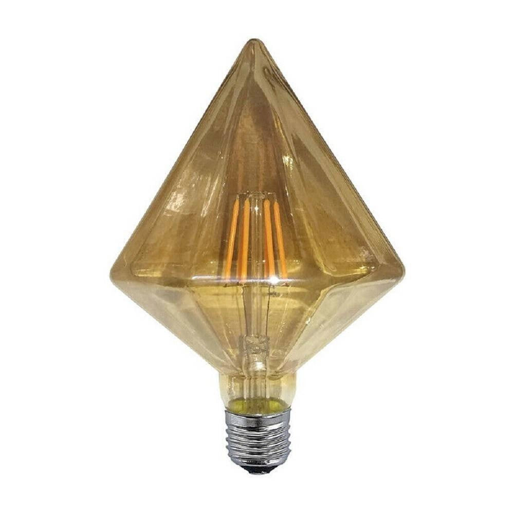 Trade Shop - Lampadina Filamento Prisma Ambra E27 4watt Stile Vintage Retro Decorativa Tri-oc -
