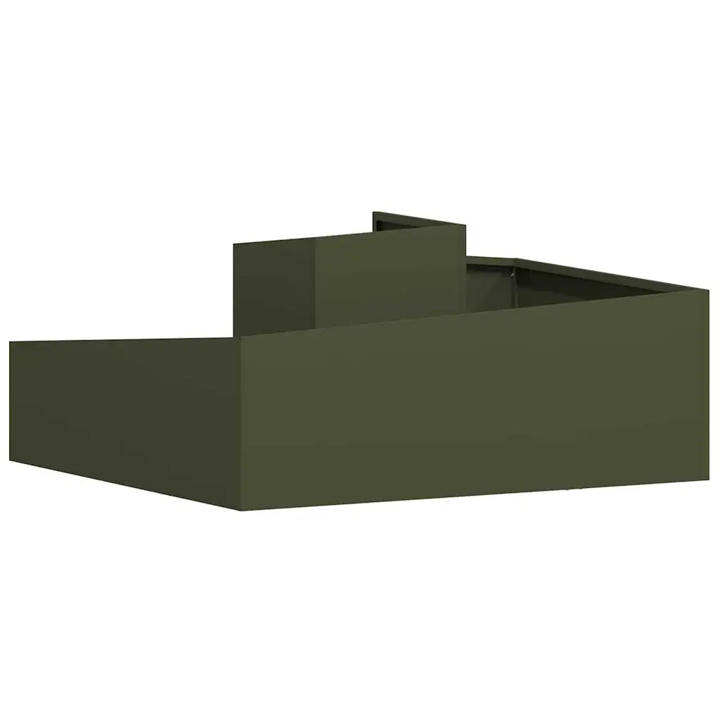 Vaso da giardino Verde oliva 100 x 100 x 50 cm 873588