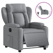 Poltrona | Sedia Relax Elettrica Reclinabile Grigio Chiaro in Tessuto
