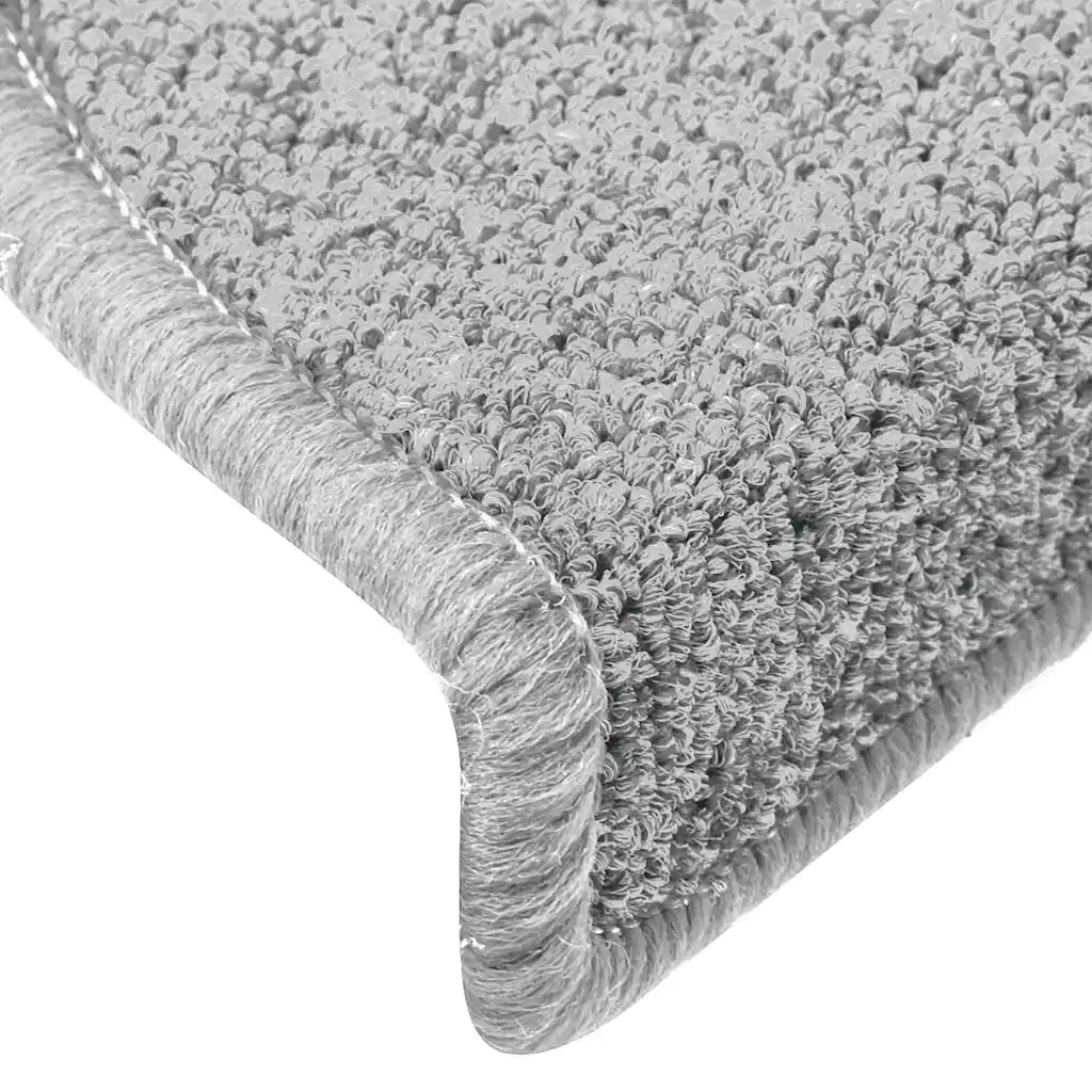 vidaXL Tappetini per scale 30 pz 65x24x4 cm Grigio chiaro Semicircolari Grandi