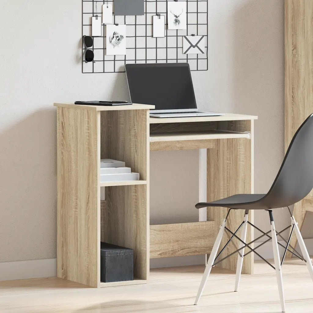 Scrivania e Ripiani Rovere Sonoma 84x40x78 cm Legno Multistrato