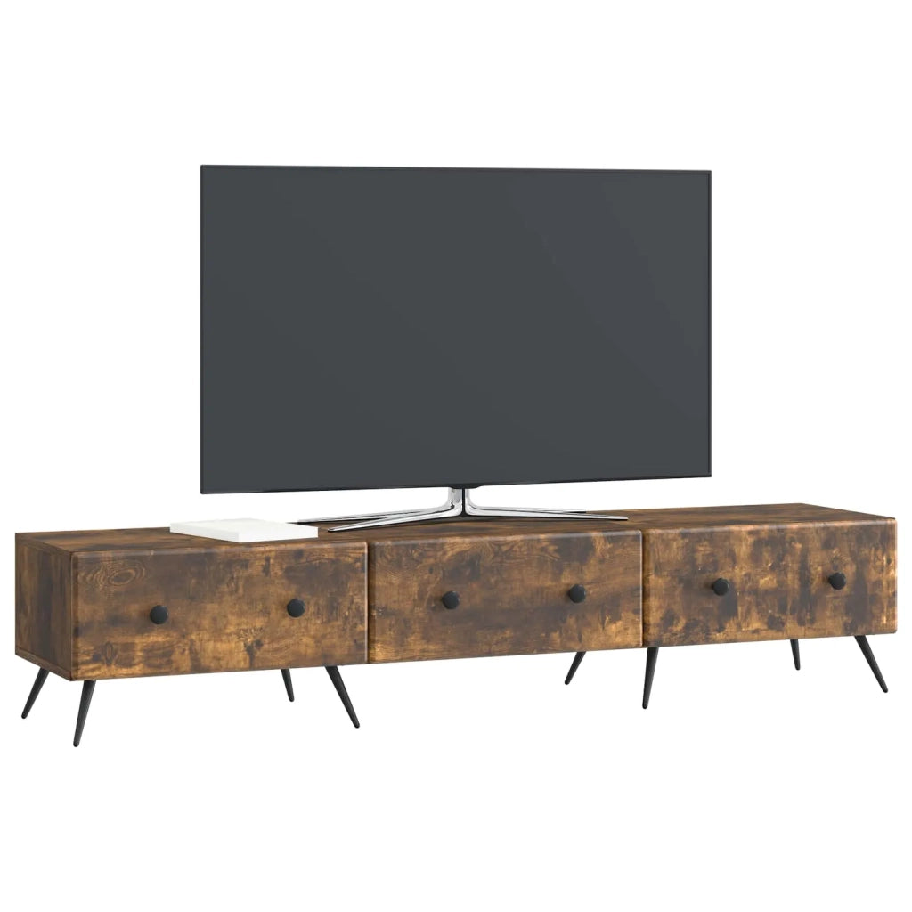 Mobile TV Rovere Fumo 147 x 34,5 x 30 cm Legno ingegnerizzato