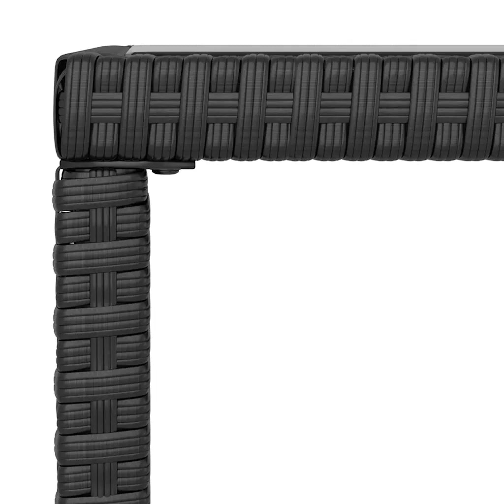 Set Divani da Giardino 4 pz con Cuscini Nero in Polyrattan 319506