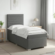 Letto box spring con materasso Grigio Scuro Singolo Tessuto 3453501