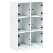 Buffet credenza cassettiera mobiletto mobile contenitore organizer cucina soggiorno salotto alto con ante 68 x 37 x 109 cm legno ingegnerizzato bianco 02_0032226