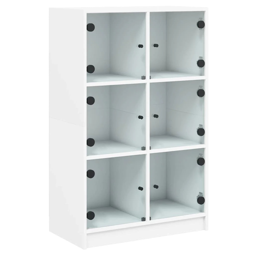 Buffet credenza cassettiera mobiletto mobile contenitore organizer cucina soggiorno salotto alto con ante 68 x 37 x 109 cm legno ingegnerizzato bianco 02_0032226