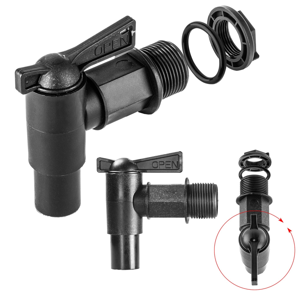 Rubinetto da giardino KADAX 3/4 per serbatoio di acqua piovana con valvola a barilotto.