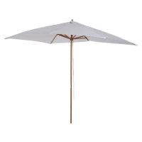 Ombrellone m da Giardino 2x3 in Legno Laccato con Copertura Rimovibile, Bianco