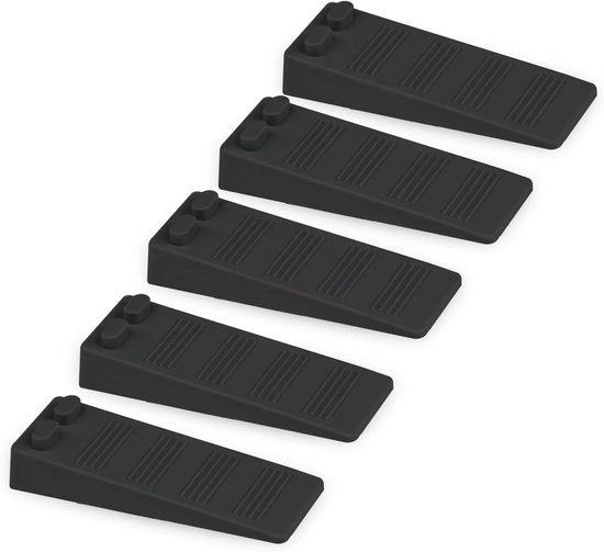 5 deurstoppers in gom antislip non tossici senza odore - protezione per le porte e le pareti - protezione per pavimenti in moquette e parquet - nero