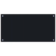 Paraschizzi per Cucina Nero 80x40 cm in Vetro Temperatocod mxl 97071