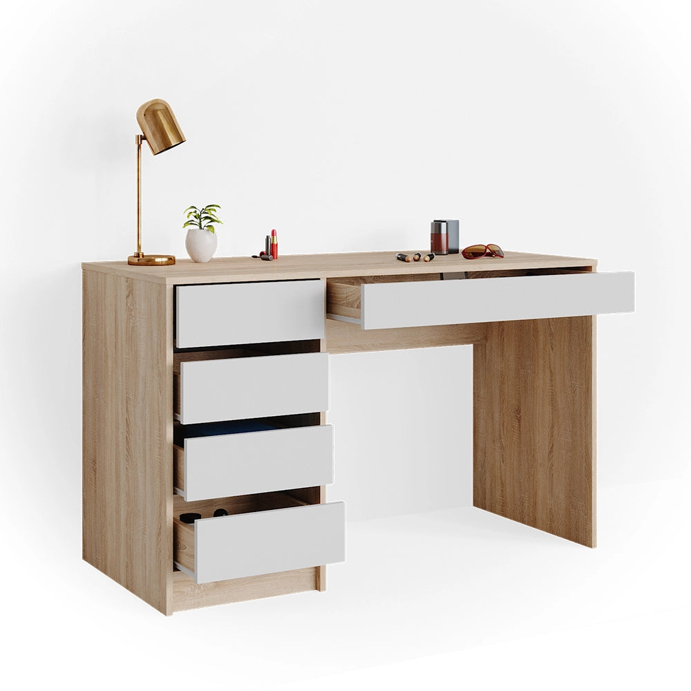 Vicco Tavolino da toilette Bianco/Sonoma 120 cm