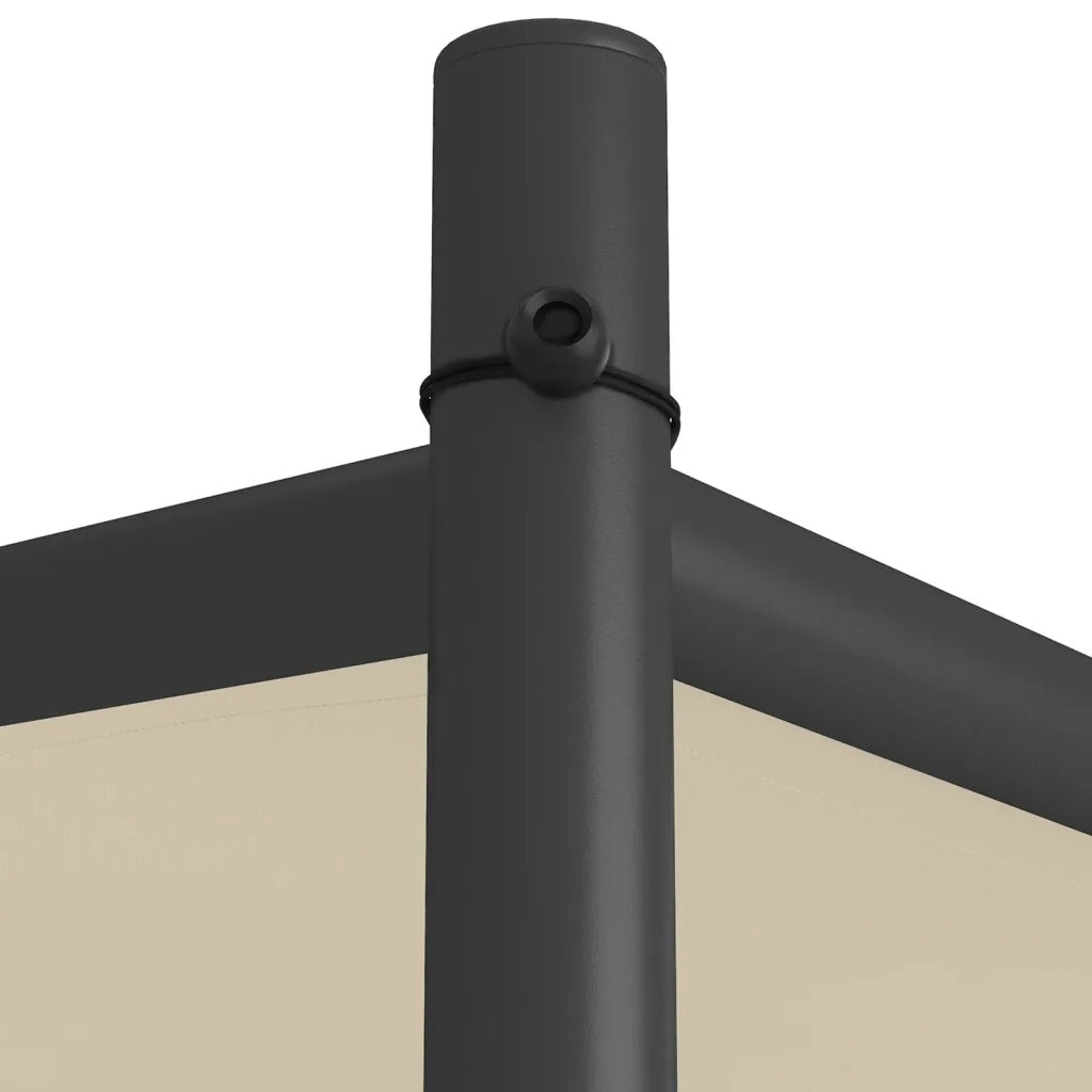 Gazebo Beige 3x3 m 180 g/mÂ² Tessuto e Acciaio