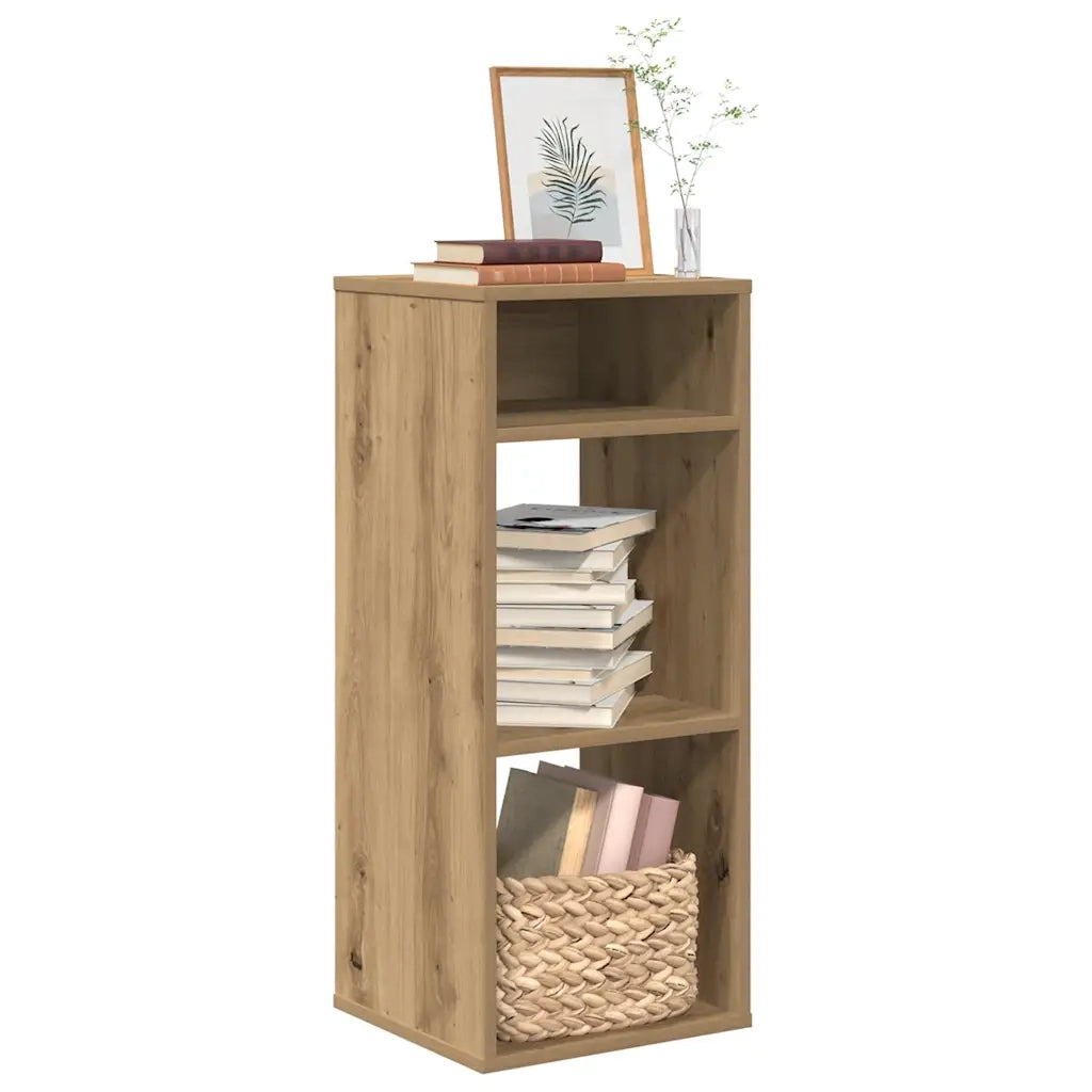 Libreria-Scaffale per Libri-Mobile di Stoccaggio Rovere Artigianale 34x31x80 cm Legno Multistrato