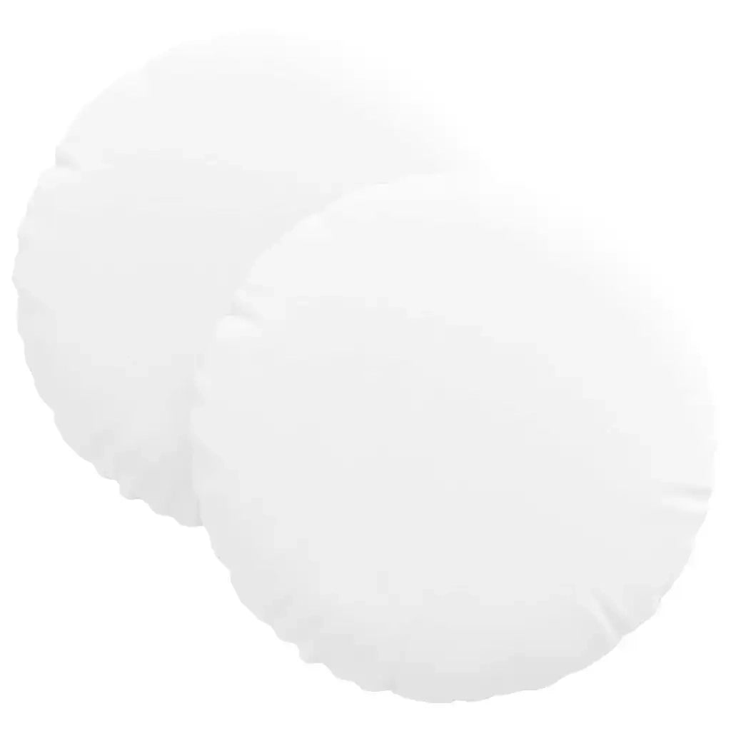 Cuscini per Seduta 2 pcs Bianco Ø30 x 13 cm Tessuto