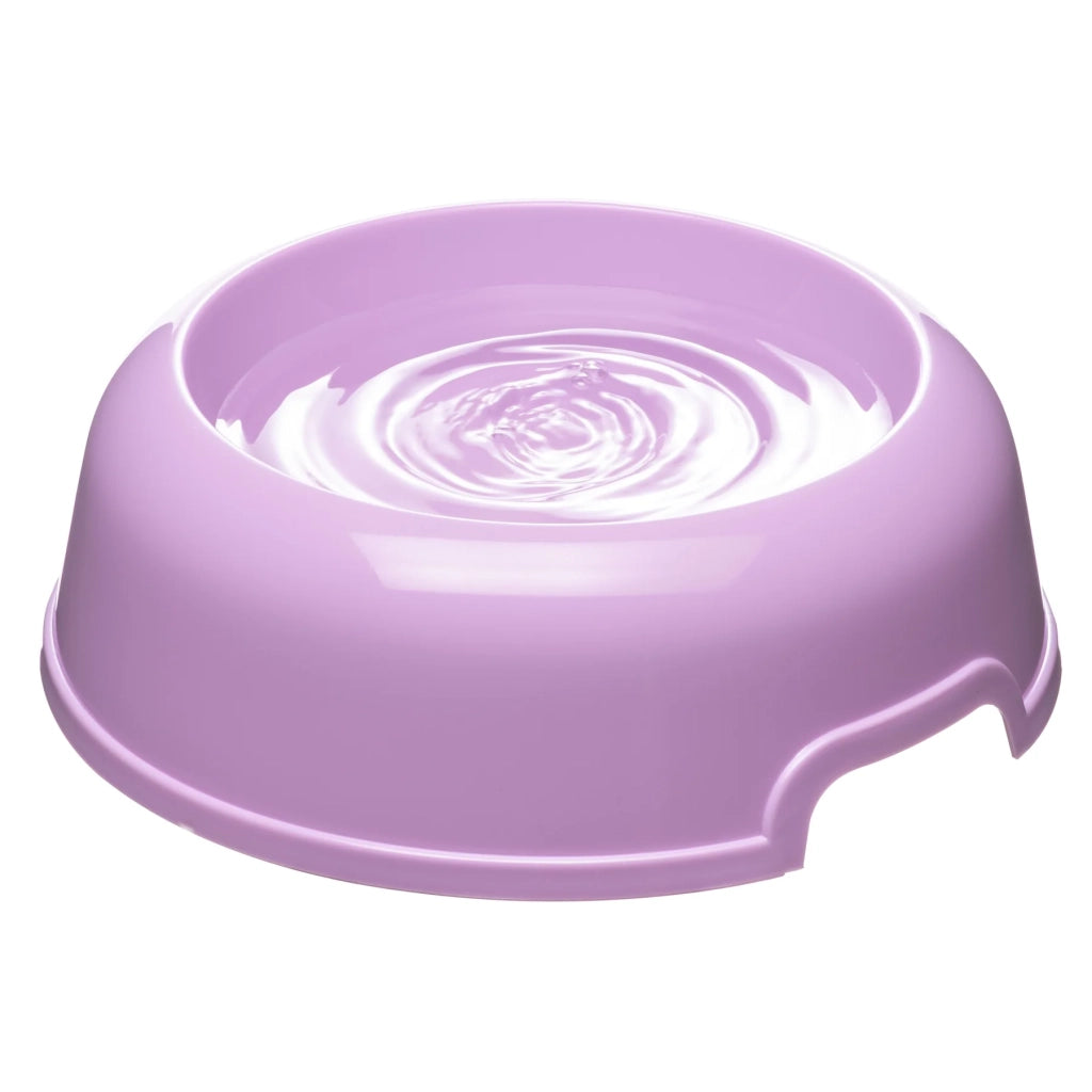Set 3 ciotole per cani e gatti in plastica 2 litri Ø 29 cm con bordo antiscivolo e maniglia laterale colori assortiti Ferplast
