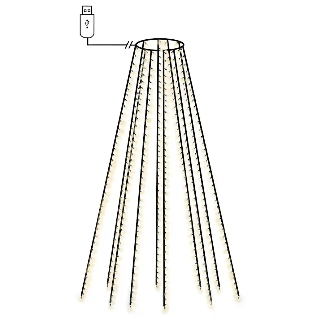 Rete di Luce per Albero di Natale 400 LED Bianco Freddo 400 cm CFW6415909
