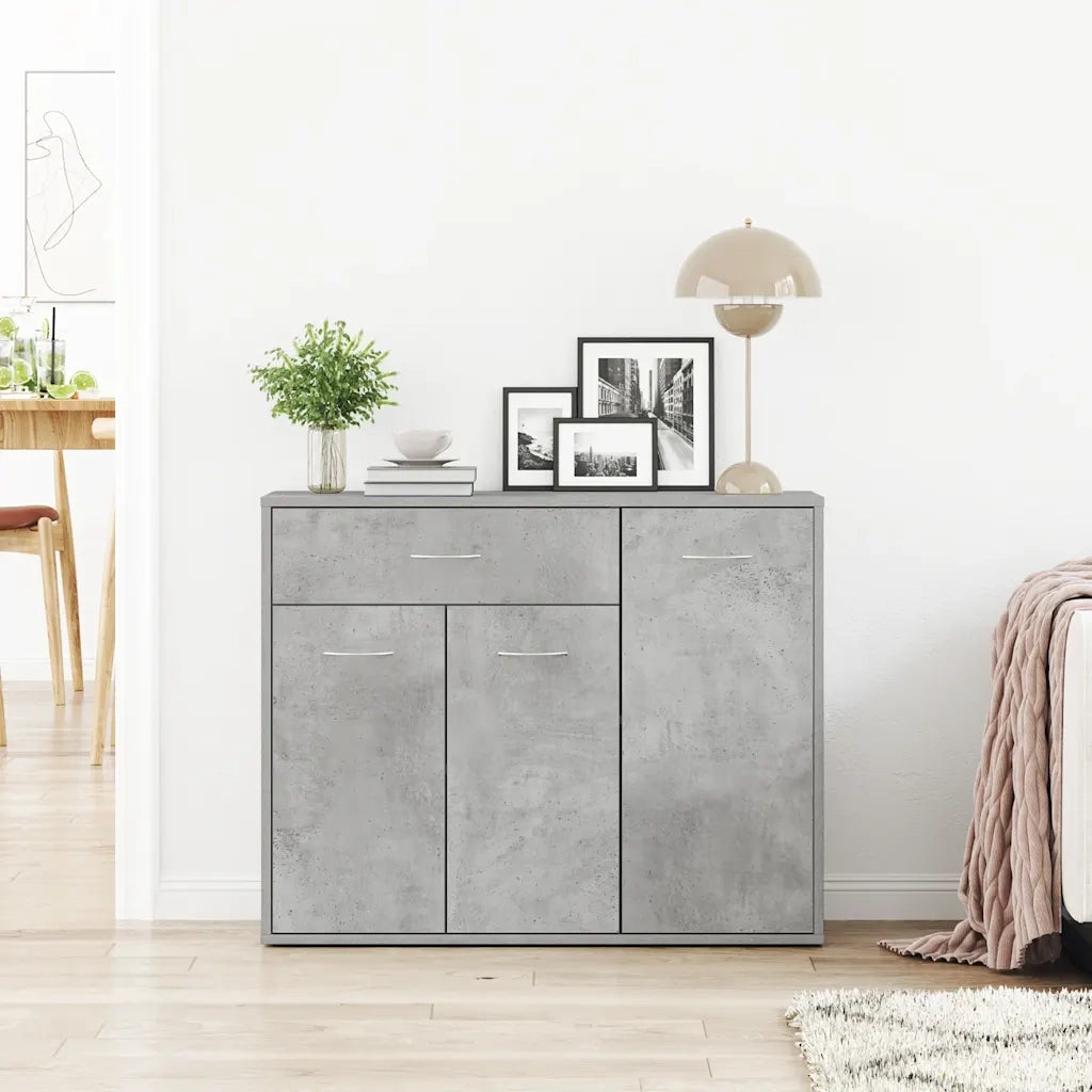 Credenza Grigio Cemento 88x30x70 cm in Truciolato cod mxl 15021