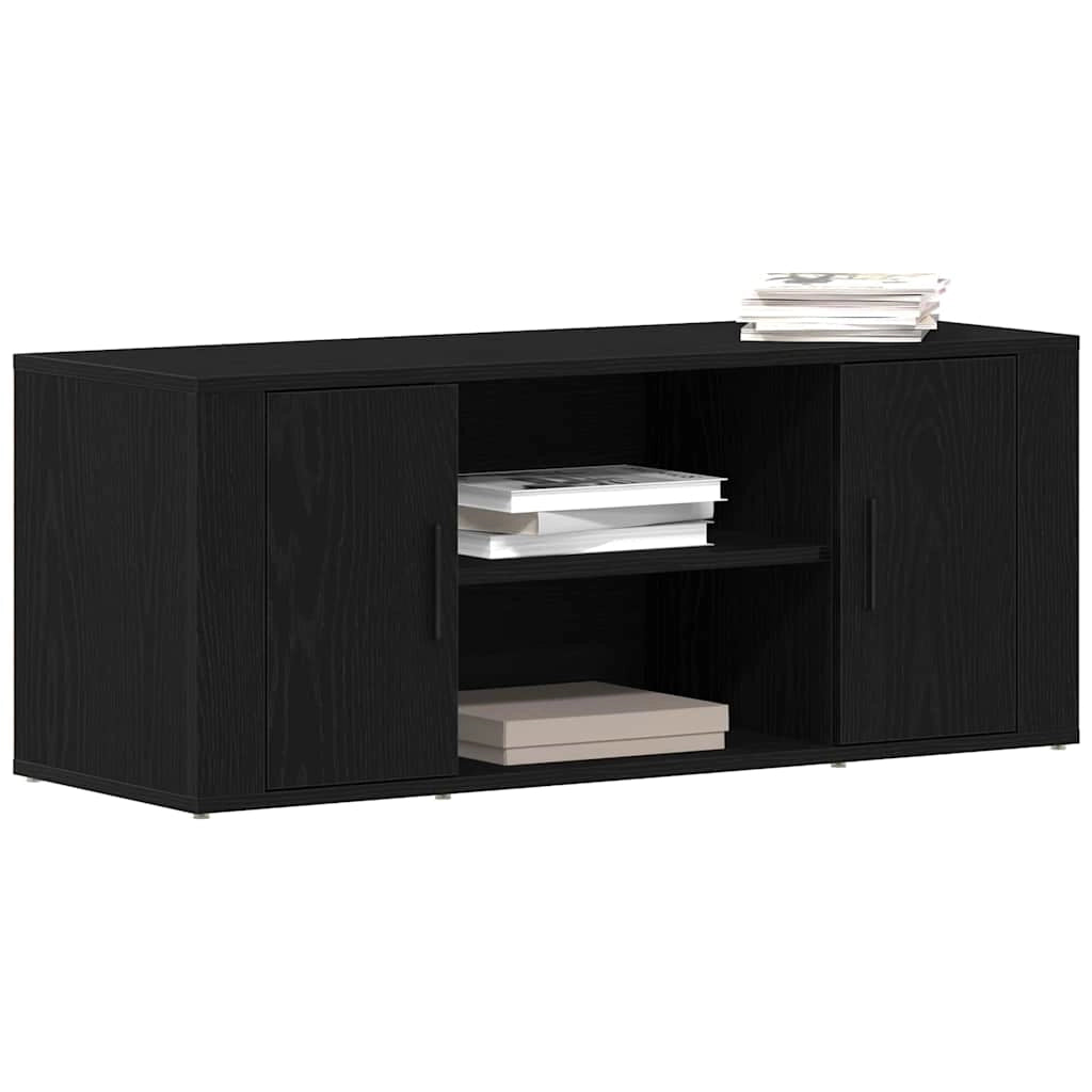 Mobile TV 100 x 35 x 40 cm Rovere nero Legno ingegnerizzato