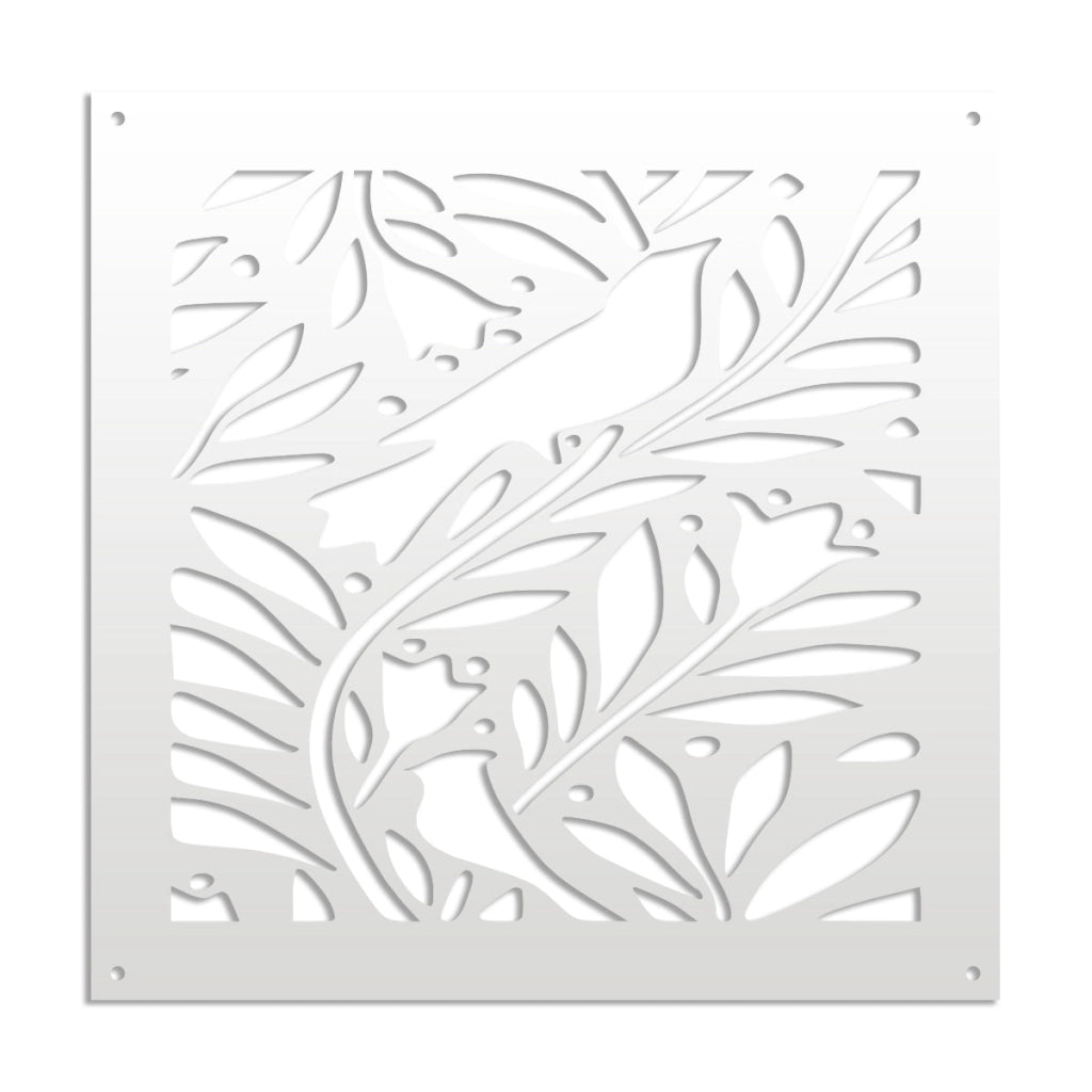 COLIBRI - Pannello in PVC traforato - Parasole Colore: bianco, Misura: 48x48 cm