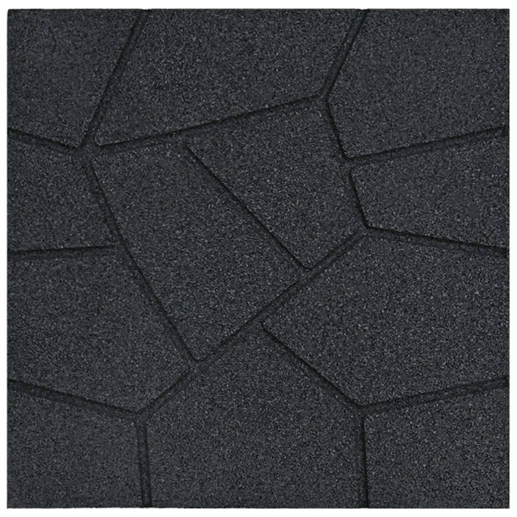 Pietra da Passo 6 pcs Nero 40,5 x 40,5 x 2 cm Gomma