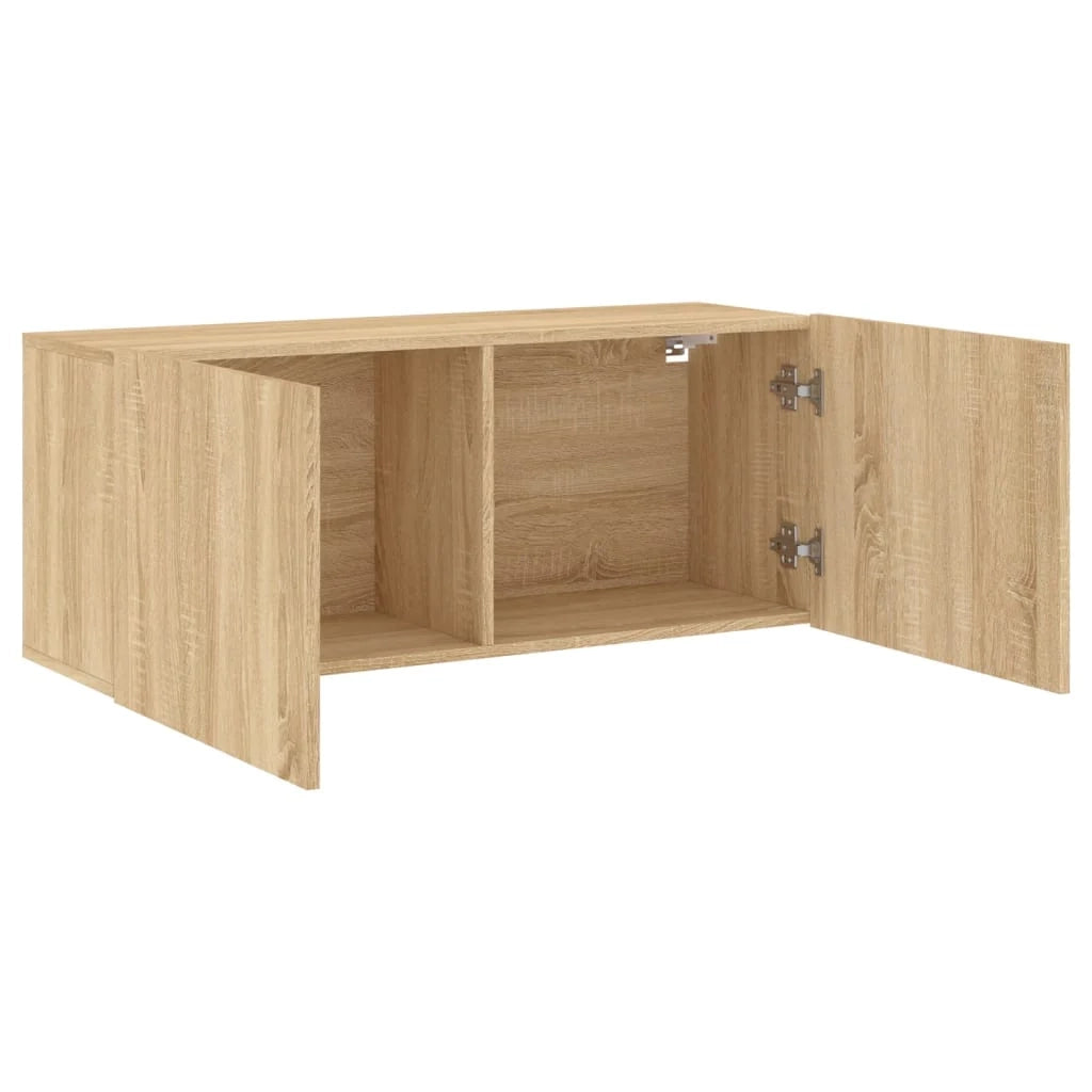 Mobile TV multimediale mensola TV credenza TV sala da pranzo soggiorno camera da letto a parete rovere Sonoma 100 x 30 x 41 cm marrone 02_0028145