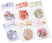 Stickers per album di scrapbooking PVC decorativi fiori piante DIY arte manufatti laptop 180 pezzi