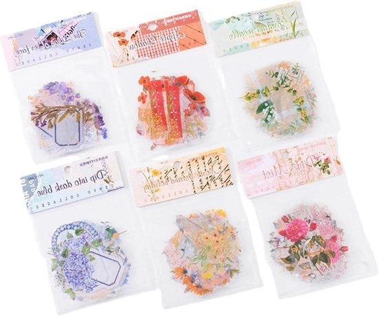 Stickers per album di scrapbooking PVC decorativi fiori piante DIY arte manufatti laptop 180 pezzi
