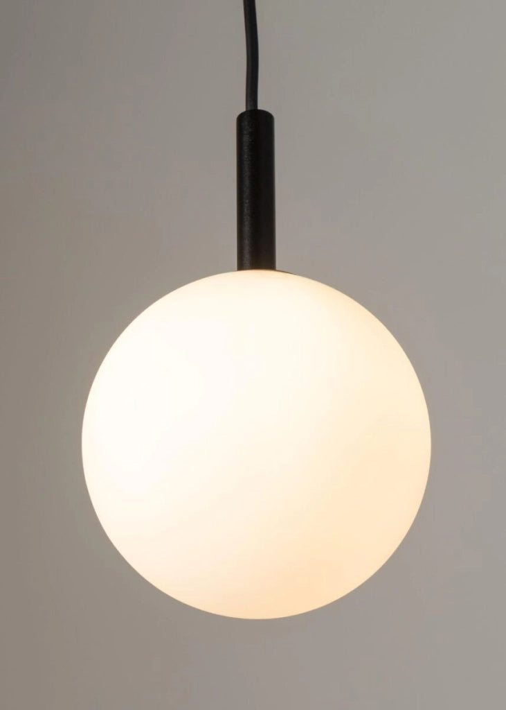 Lampada a sospensione nera sfera vetro Gama G9 Sigma