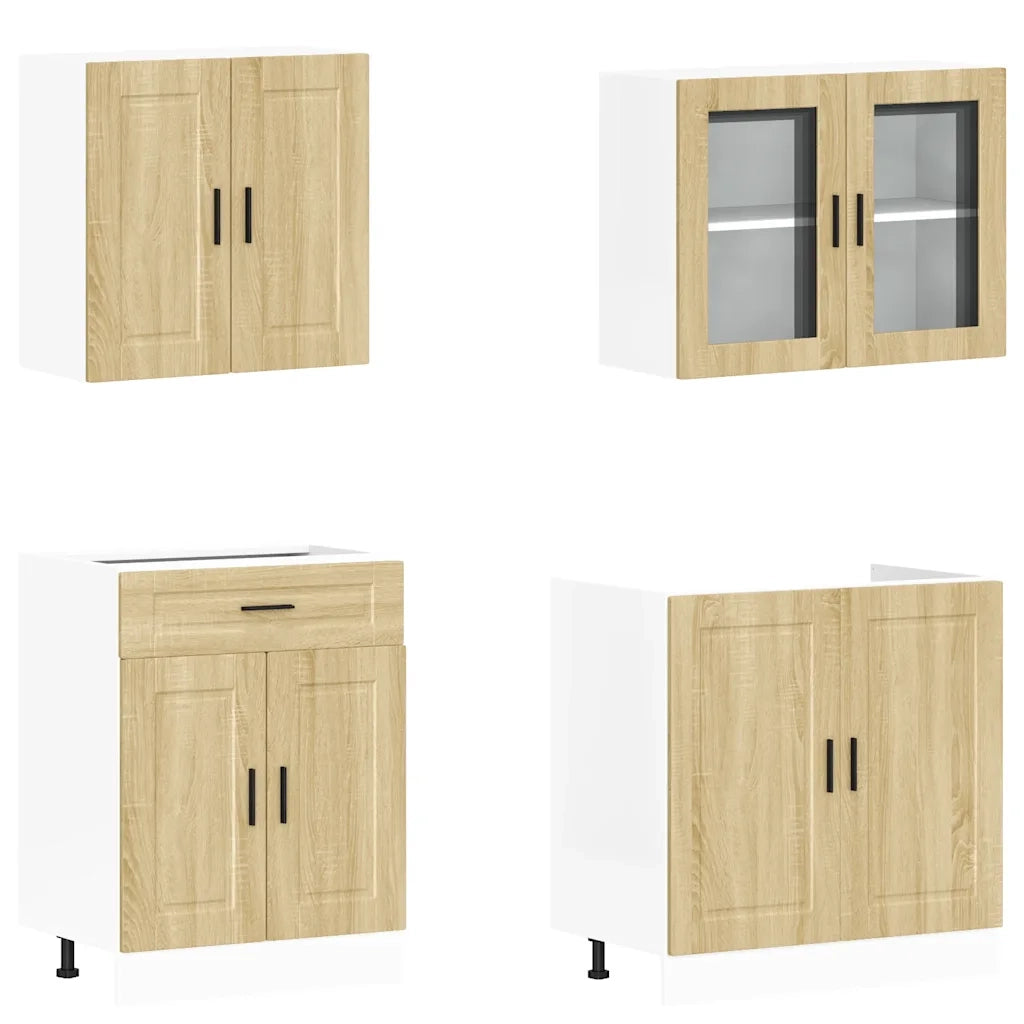 Set Mobili da Cucina 4 pz Porto Rovere Sonoma in Truciolato 3314874