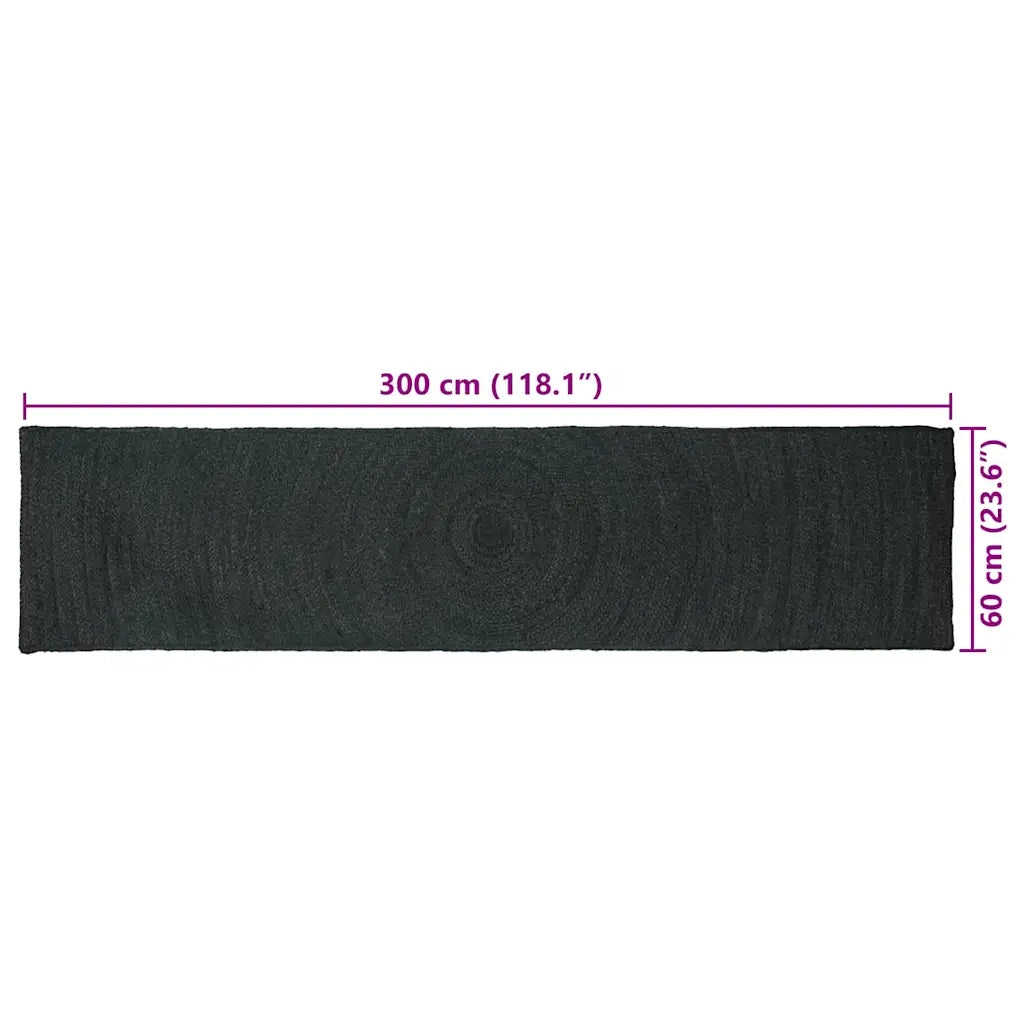 Tappeti per area Grigio Scuro 60 x 300 cm Juta