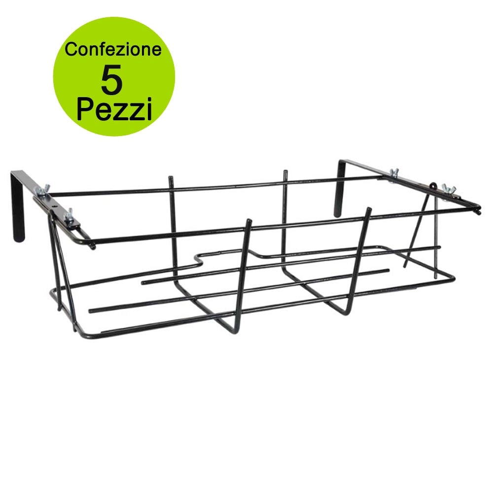 Multipack 5 pezzi fioriera da balcone regolabile portapiante da balcone balconiera city 50