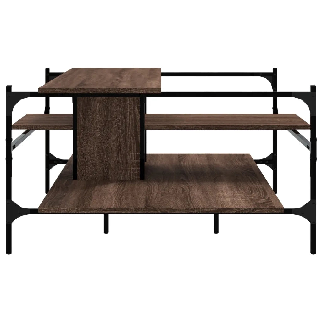 Tavolino Salotto Rovere Marrone 100x100x48,5 LegnoÂ Multistrato