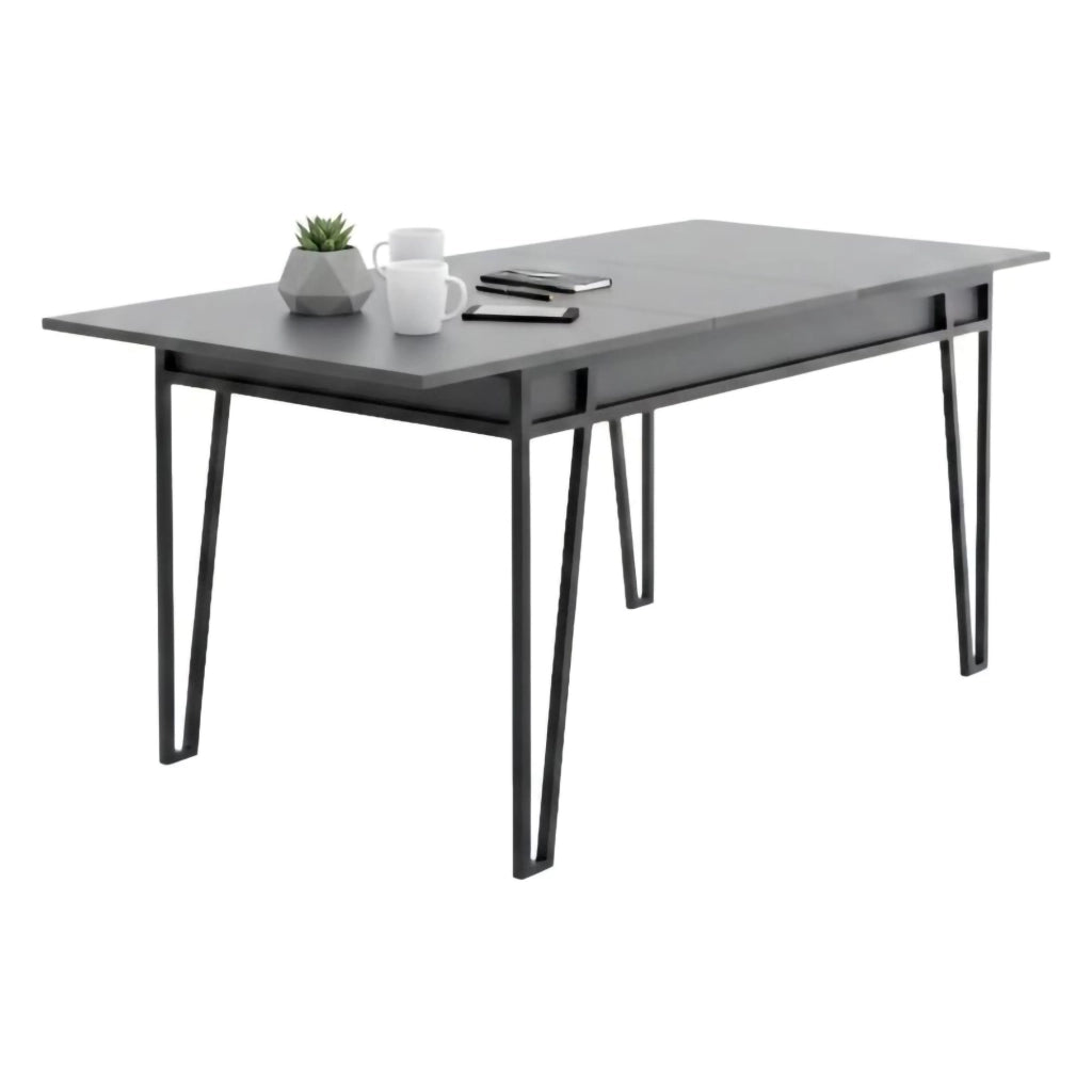 Nestor, Tavolo Allungabile Allungabile, 80x170x76h cm Nero Antracite