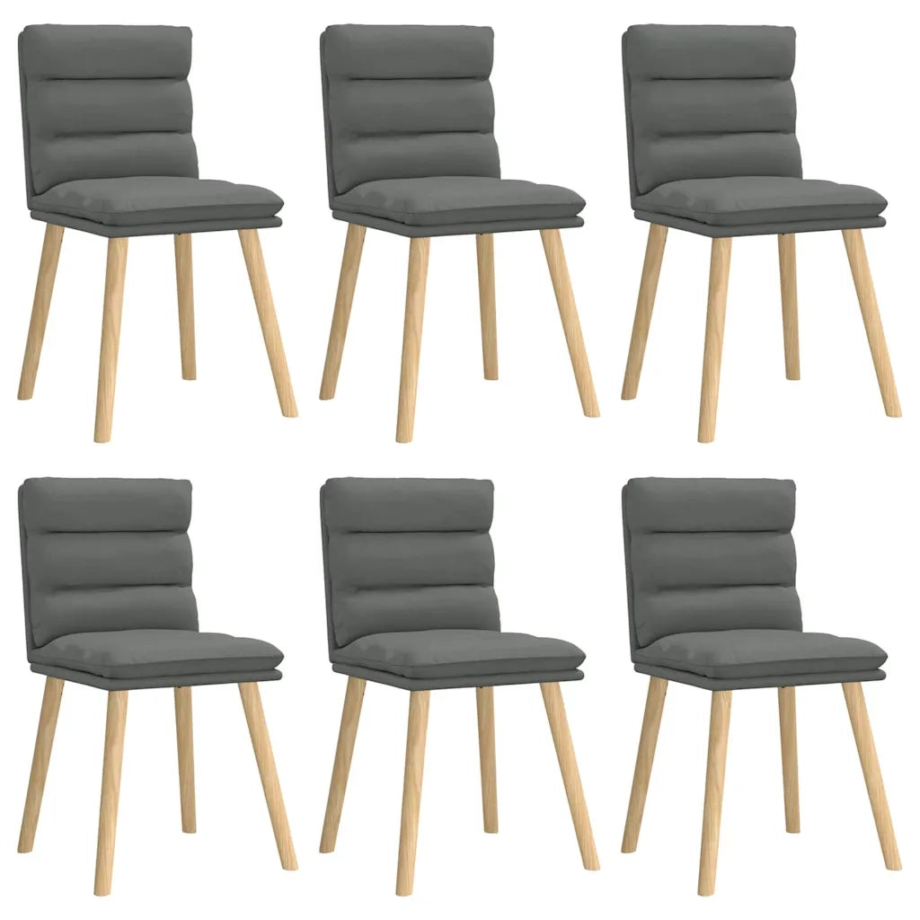 Sedie da Pranzo 6 pz Grigio Scuro in Tessuto 3315664